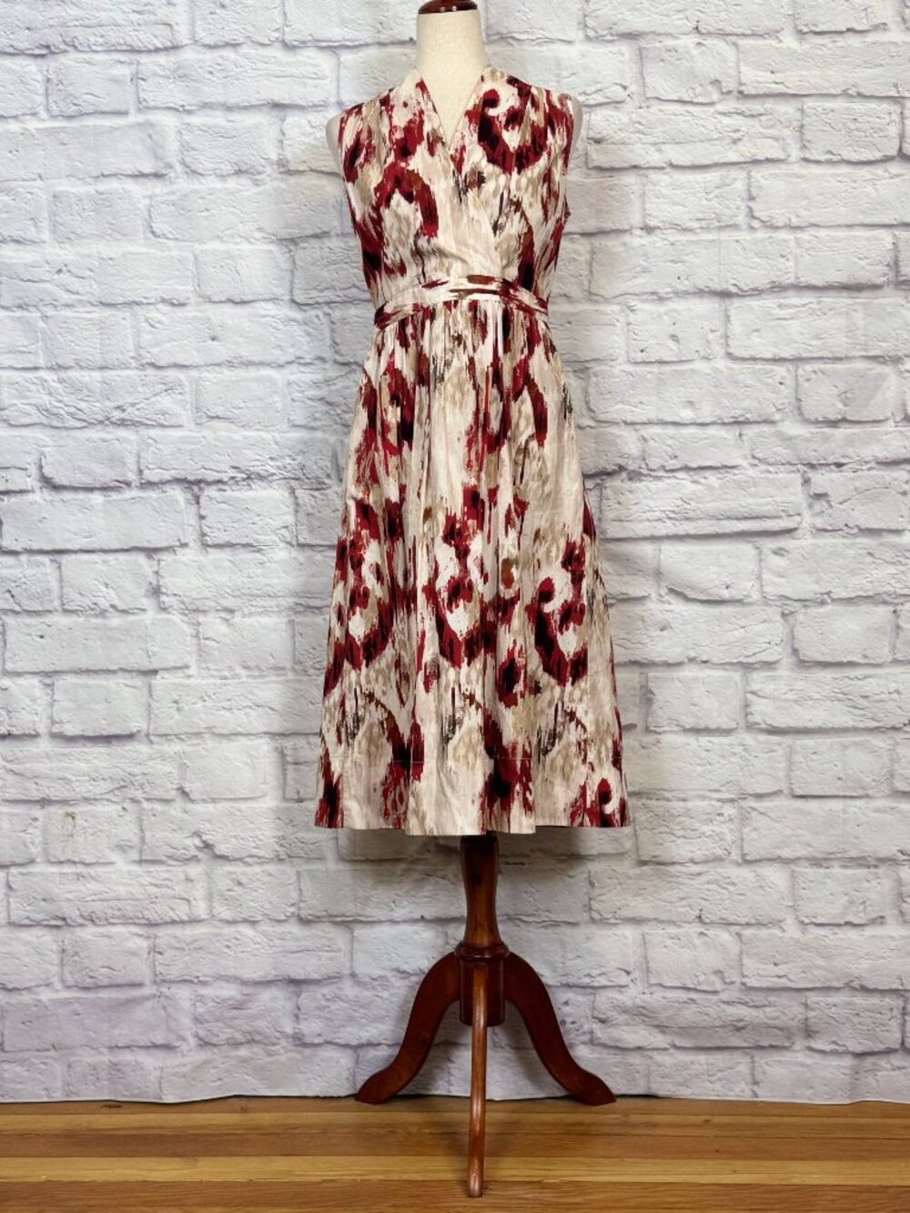 Lorena Antoniazzi Cotton Abstract Print Midi Dress
